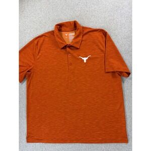 Texas Longhorns‎ Stitched Logo Short Sleeve Campus Polo Shirt (Men's 2XL) Orange
